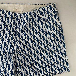 J.Crew Chino Shorts, Seahorse Pattern
